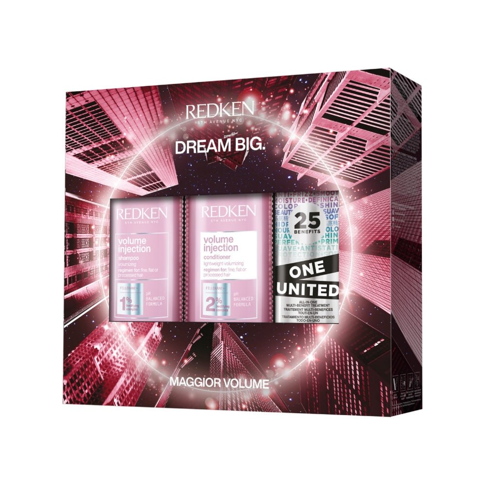 Redken Cofanetto Natalizio Volume Injection Shampoo Conditioner e One United