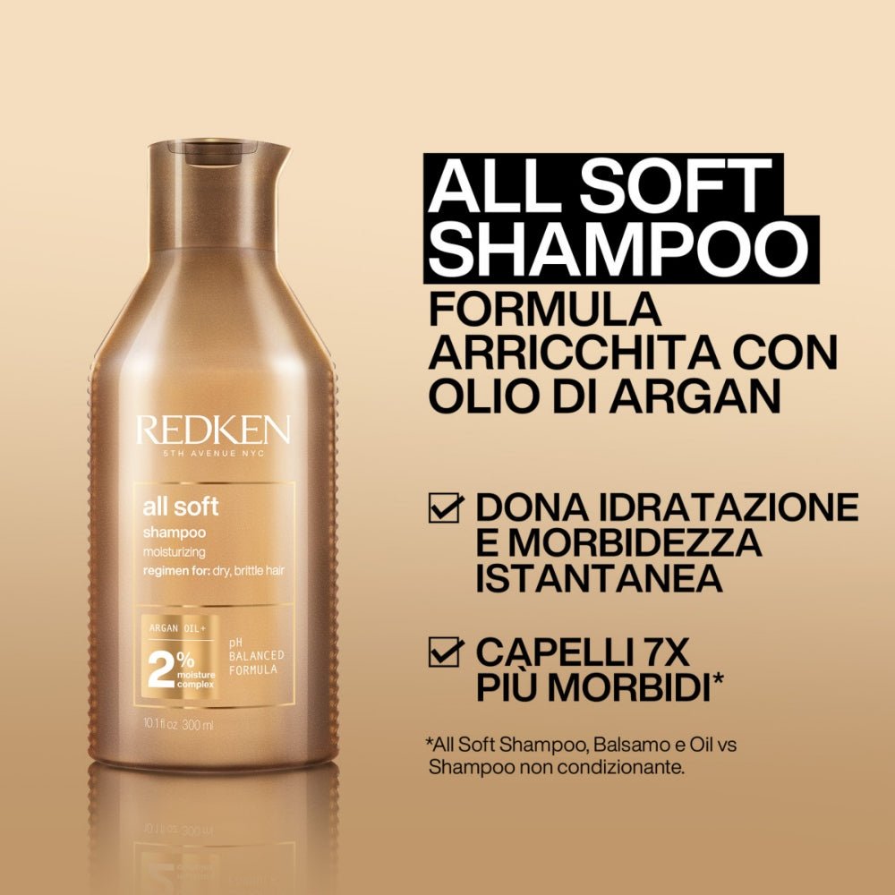 Redken Cofanetto Natalizio All Soft Shampoo, Conditioner e Heavy Cream - immagine 2