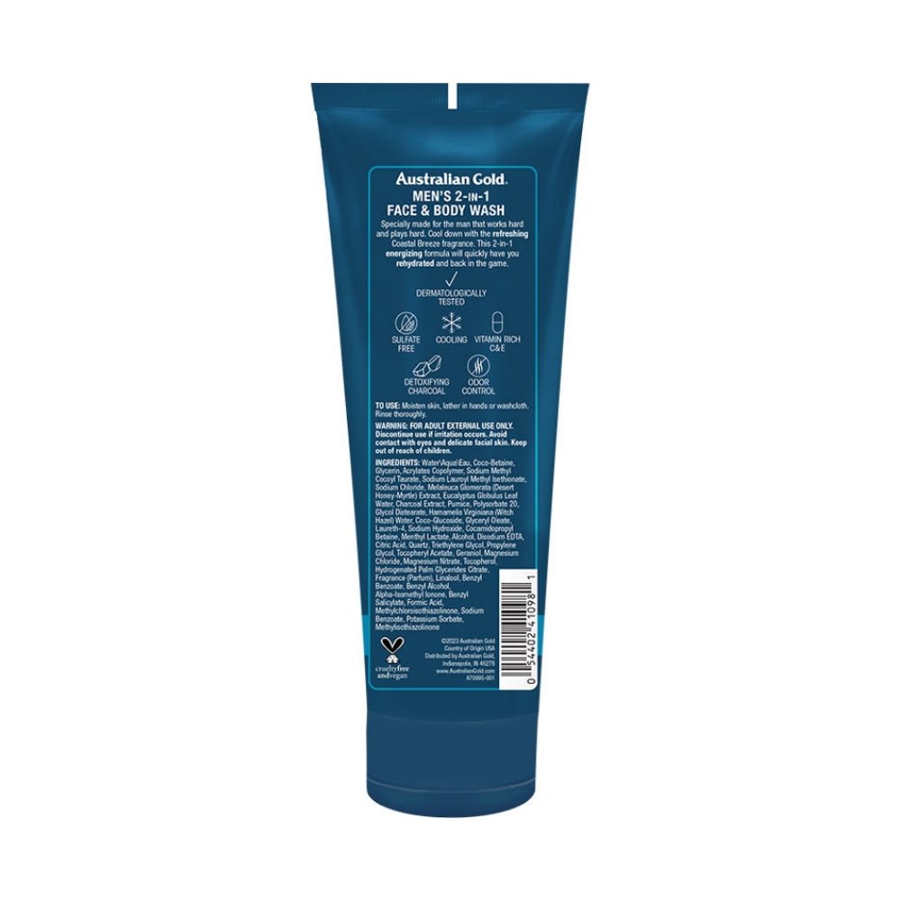 Men's 2 in 1 Face & Body Wash Australian Gold 250ml - immagine 2